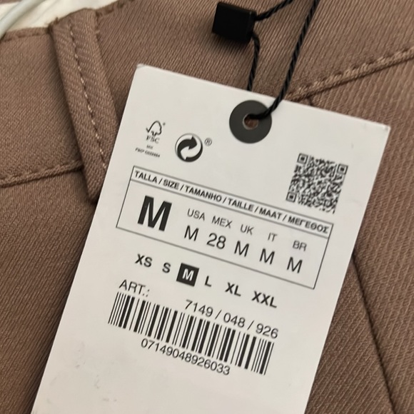 ZARA HIGH- WAISTED STRAIGHT LEG PANTS - Picture 8 of 10